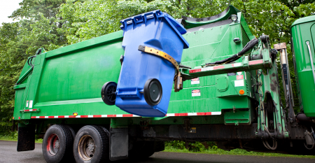 garbage recycling truck